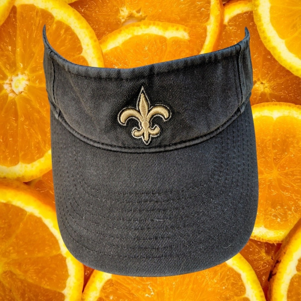 47 Brand New Orleans Saints NFL Visor Hat Black Adjustable Fleur-de-lis One Size
